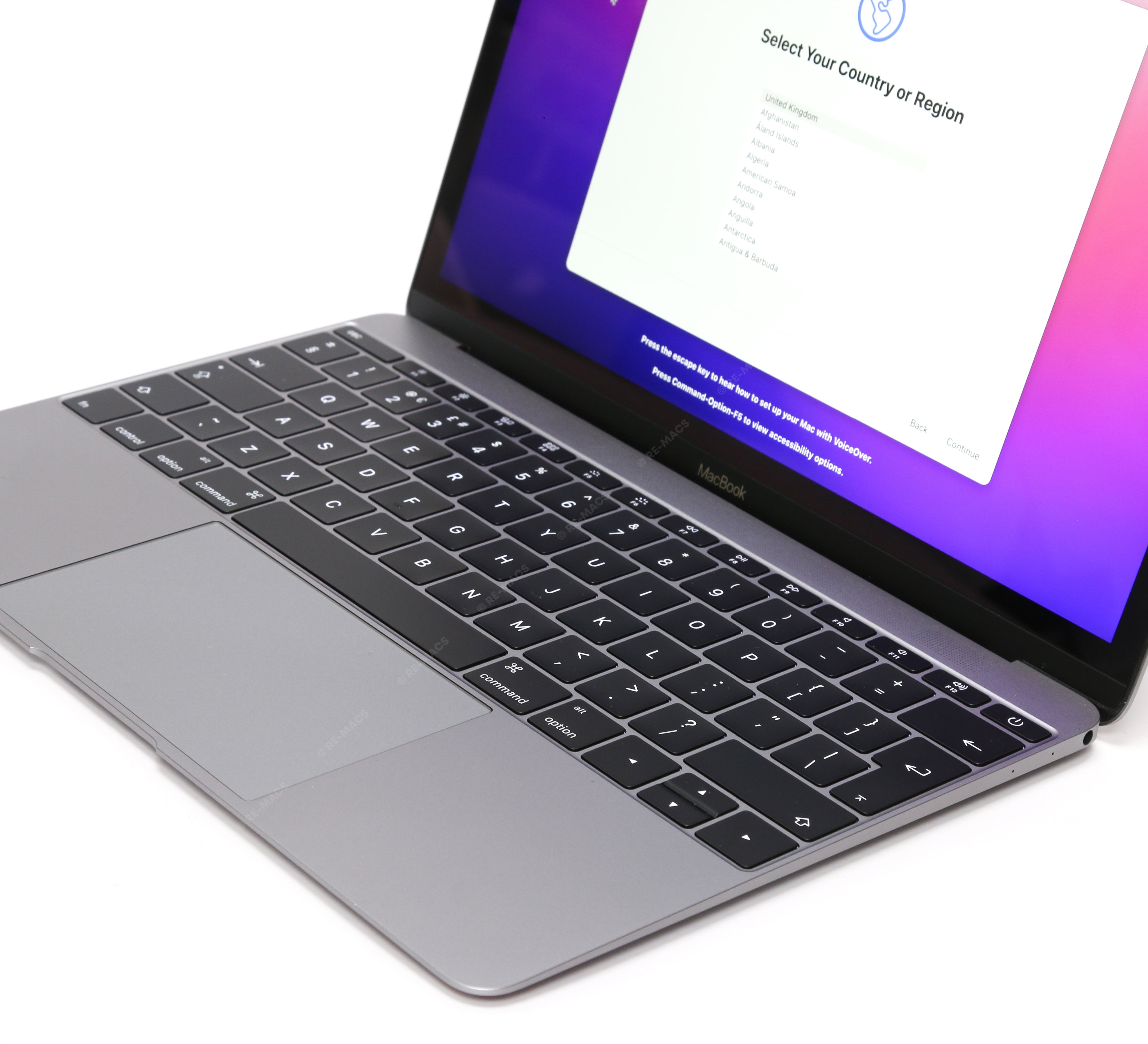 Apple Macbook 12" (2017) 1.2GHz, 16GB RAM, 256GB SSD, Space Gray - macOS Ventura Refurbished
