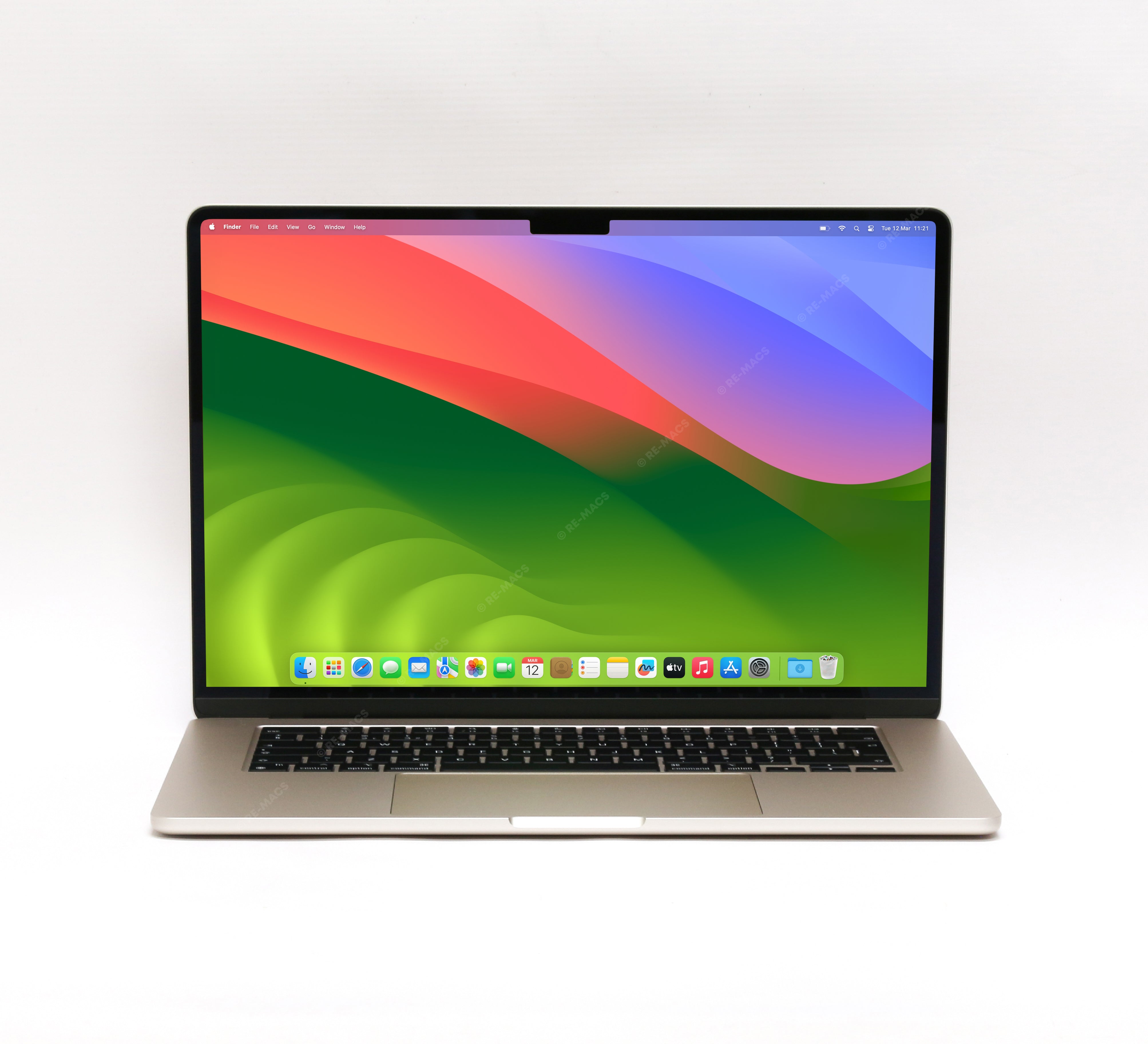 Apple Macbook Air 15" (2024) Silicon M3, 8GB RAM, 256GB SSD, Starlight - macOS Tahoe Refurbished