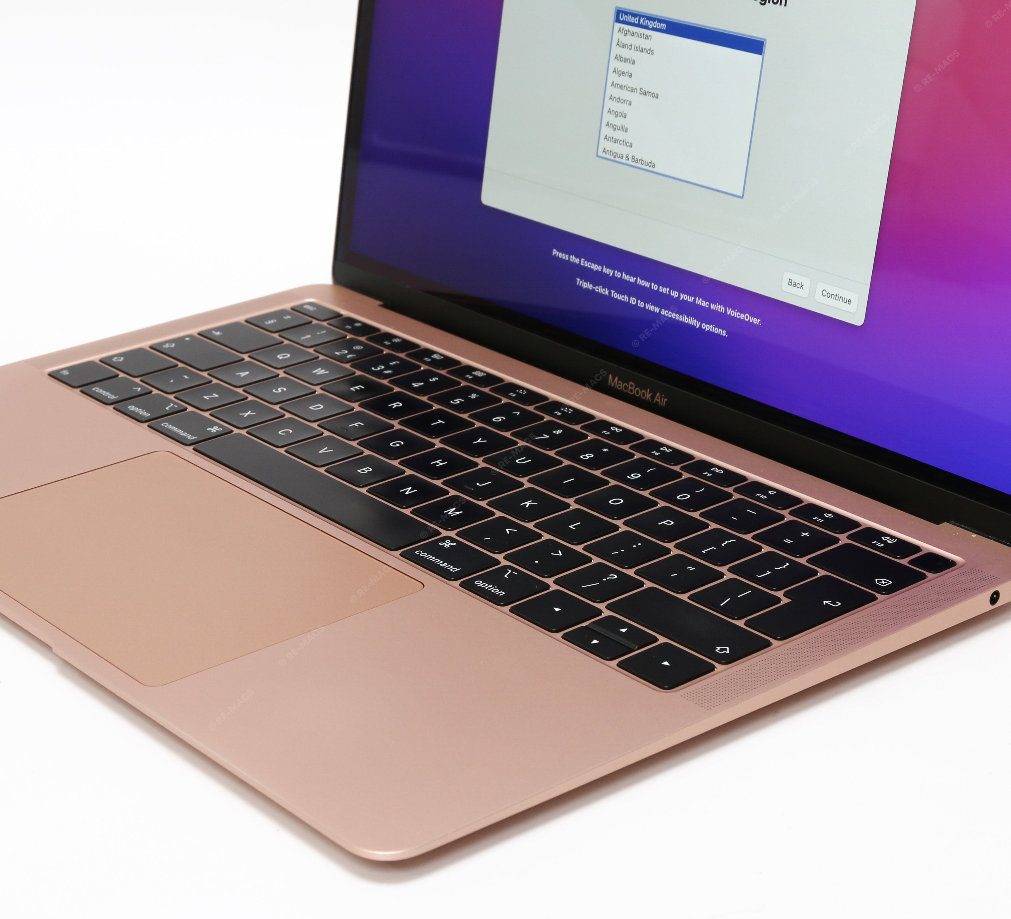 Apple Macbook Air 13" (2019) Intel Core i5 1.6GHz, 8GB RAM, 256GB SSD, Gold - macOS Sonoma Refurbished