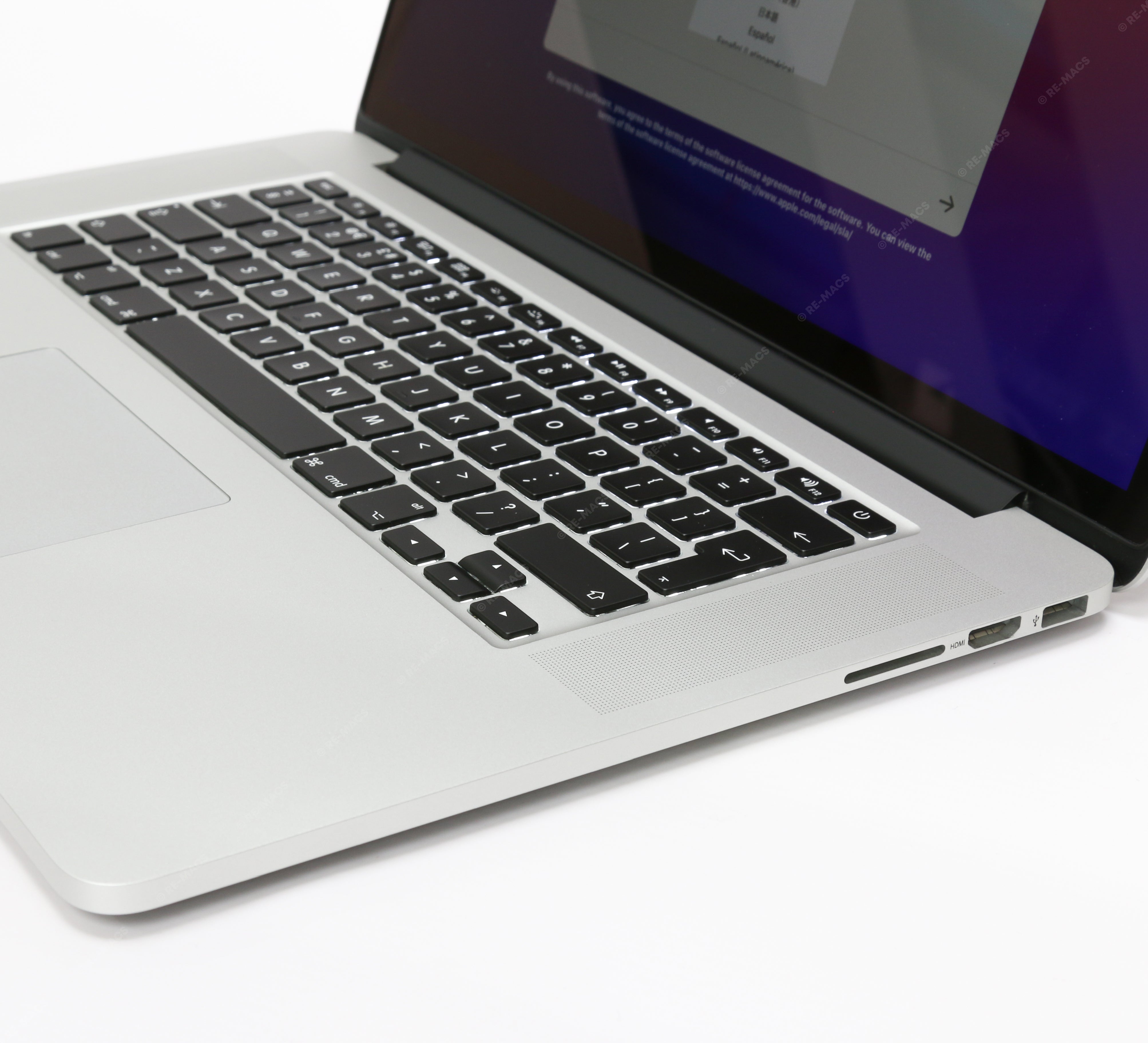 Apple Macbook Pro 15" (2015) Intel Core i7 2.8GHz, 16GB RAM, 1TB SSD, Silver - macOS Monterey Refurbished