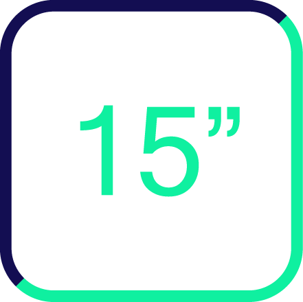 Screen size 15-inch