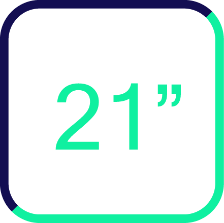 Screen size 21-inch