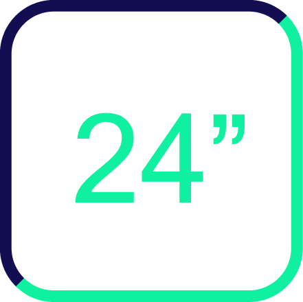 Screen size 24-inch