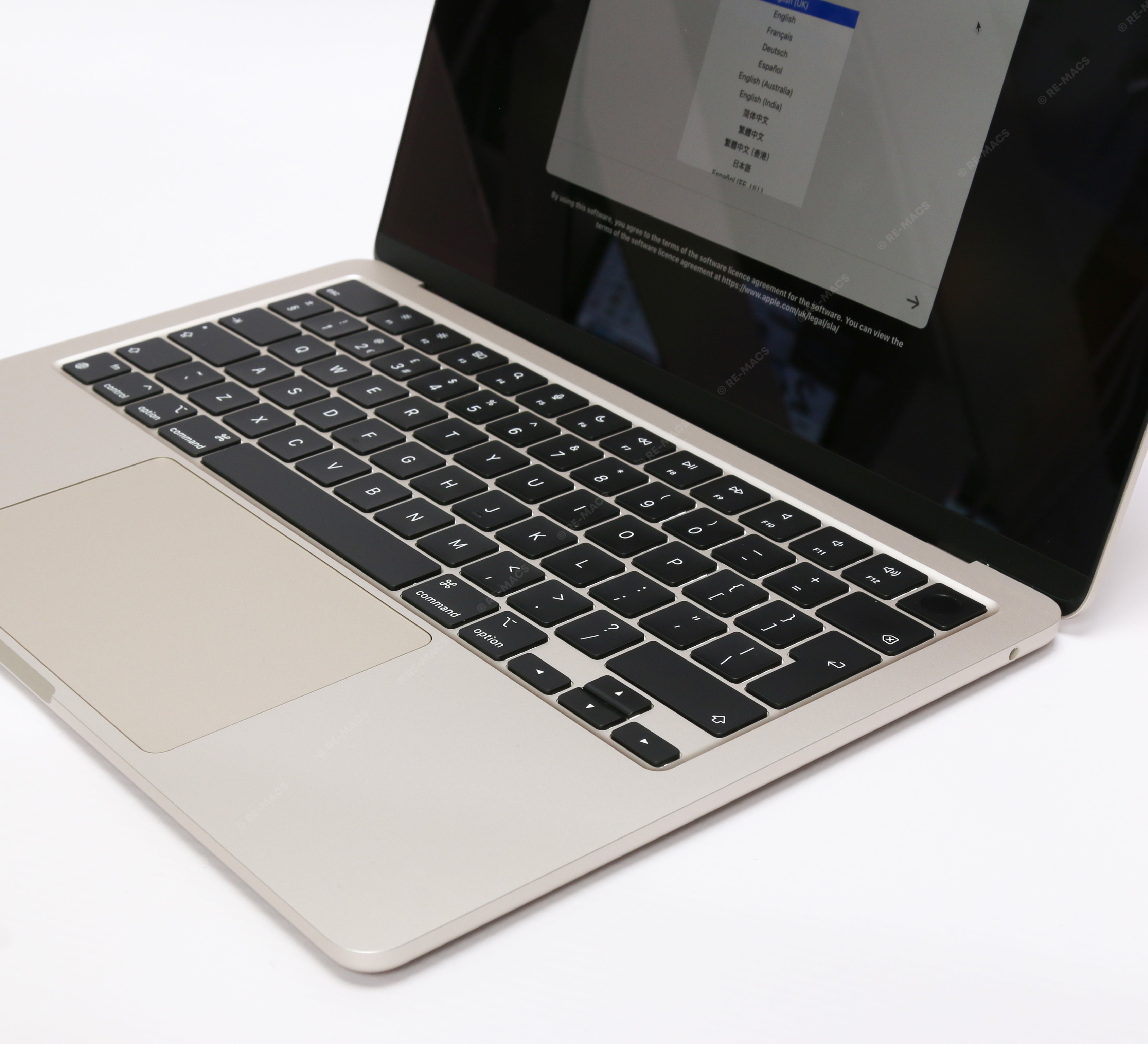Apple Macbook Air 13" (2024) Silicon M3, 16GB RAM, 256GB SSD, Starlight - macOS Tahoe Refurbished