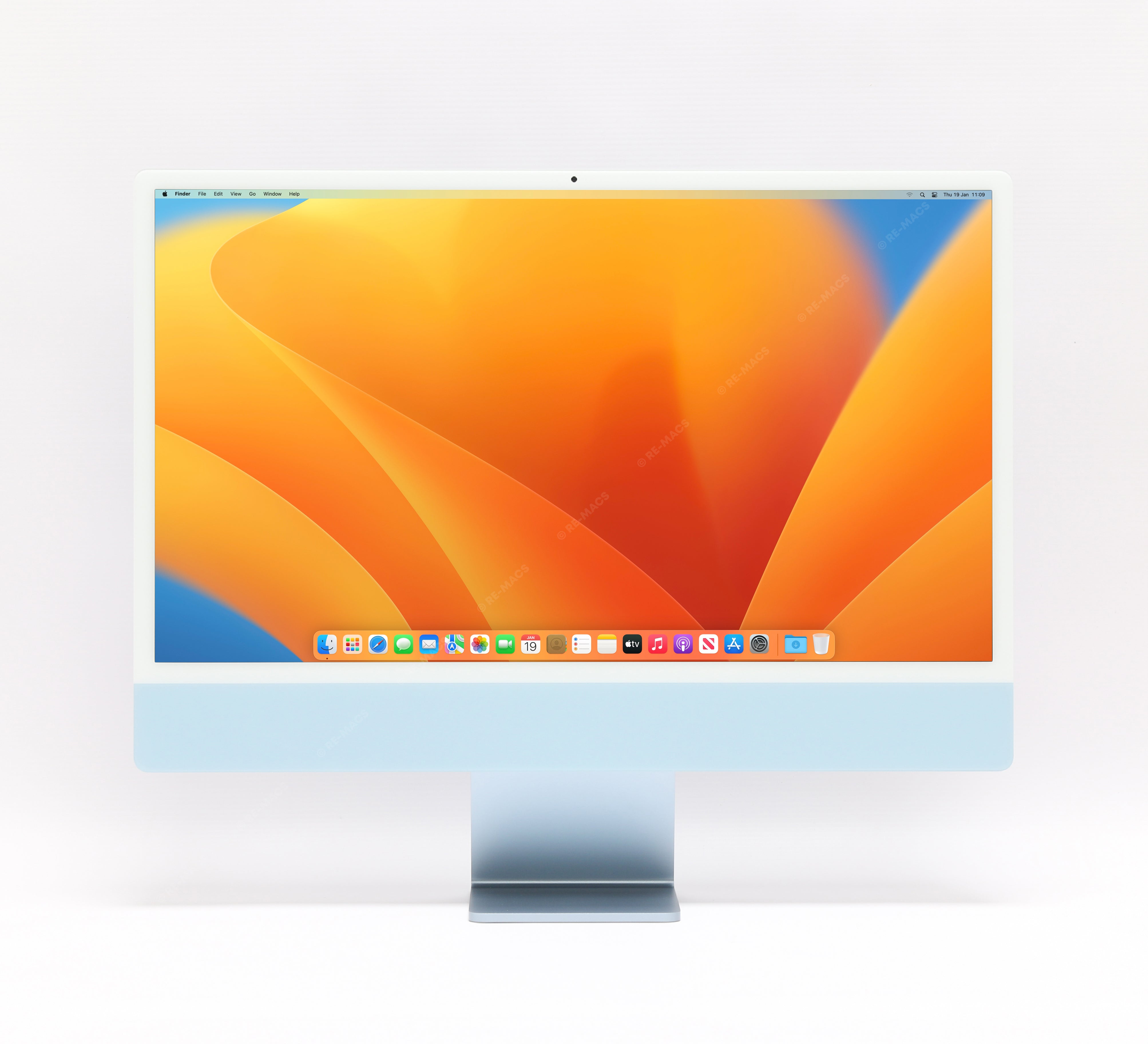 Apple iMac 24" (2021) Silicon M1, 8GB RAM, 256GB SSD, Blue - macOS Tahoe Refurbished