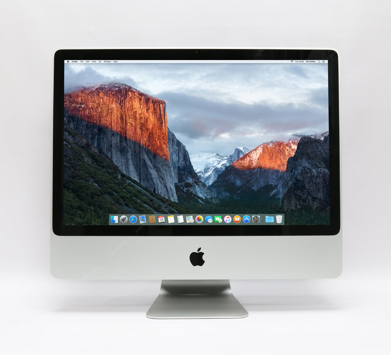 Apple iMac 20in Aluminum Core 2 Duo E8135 2.66GHz 250GB DVDRW WiFi iSight Camera Bluetooth OS X El Capitan
