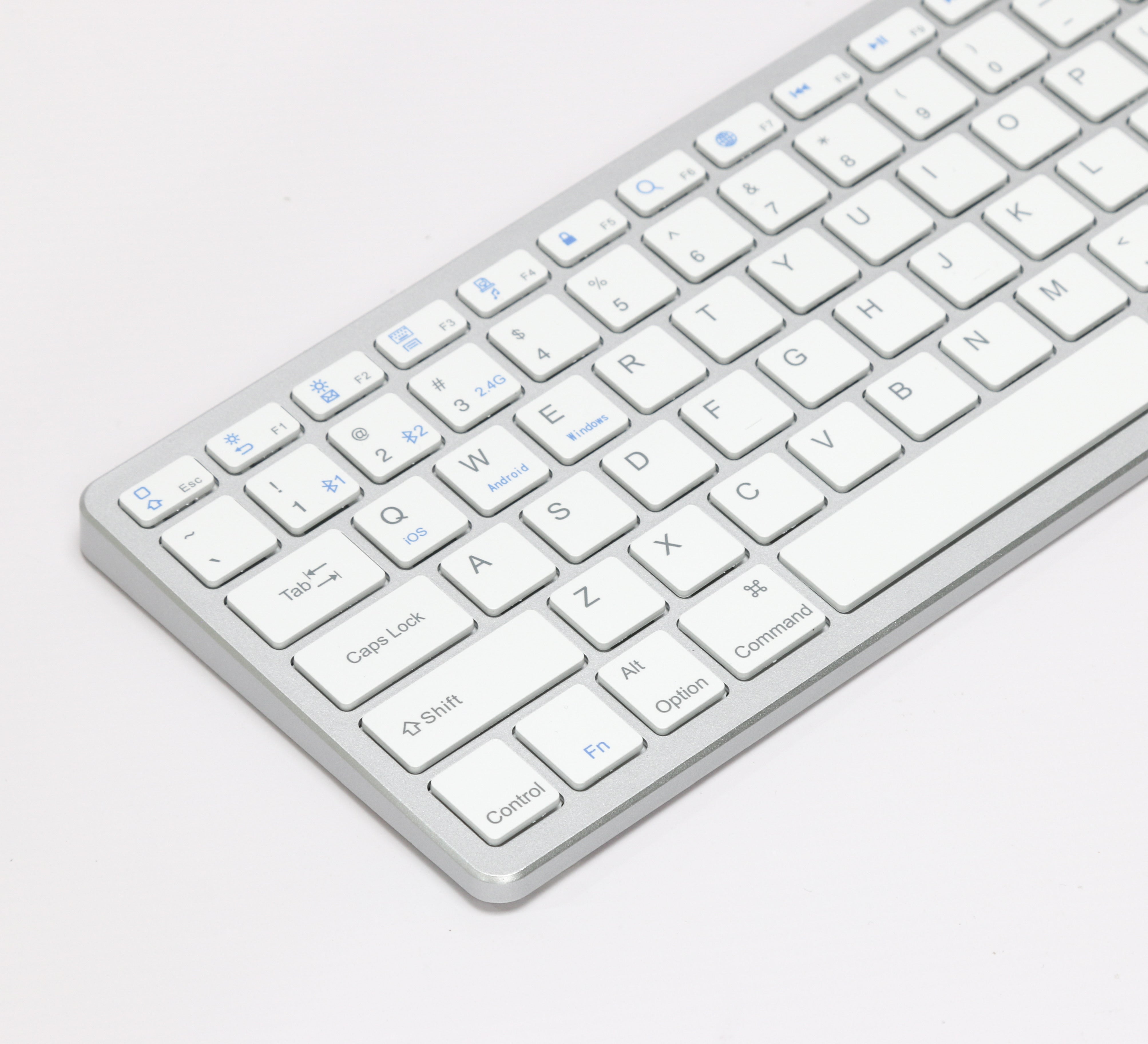 Wireless Keyboard and Mouse Combo Apple Mac Layout Bluetooth and 2.4GHz USB Dongle